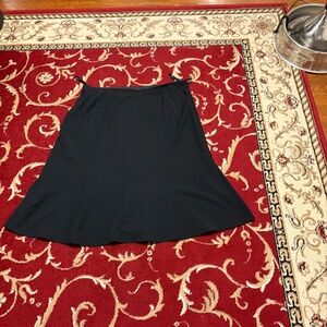 Eileen Fisher Black Wool/Viscose Blend Black Skirt -- Size L